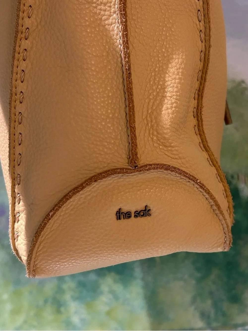 The Sak Los Feliz Pebble Grain Leather Hobo Bag in Buttercream (Soft Yellow) - Picture 7 of 16